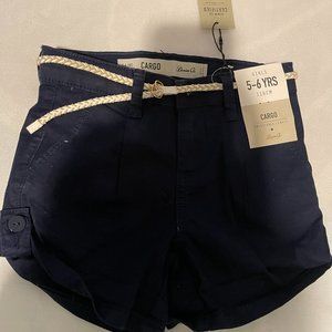 NWT Navy Shorts with Belt